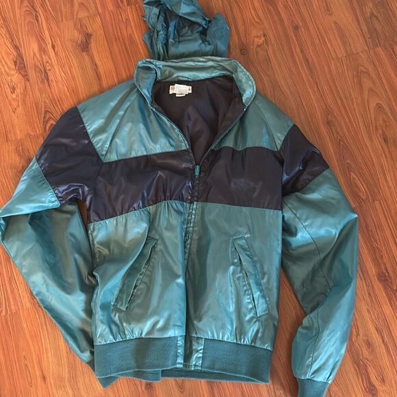 Izod Club vintage windbreaker jacket with hoodie size small 80s - Picture 4 of 5